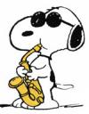 Snoopy sassofono